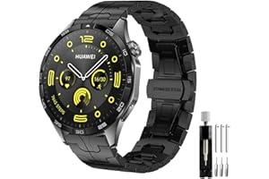 HATOLOVE Armband für Huawei Watch GT3/GT3 Pro 46mm/GT 4 46mm/GT2/GT 46mm/GT2 Pro/GT2e/GT Runner/Huawei Watch 3/3 Pro/Watch 4/Watch 4 Pro/Galaxy Watch 46mm/Galaxy Watch 3 45mm, 22mm Edelstahl Metall Ersatzband