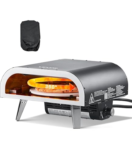 Forno Per Pizza A Gas Cozze Black Edition – Pietra Rotante Automatica, 600°C, Pizza Pronta In 2 Minuti, Per Esterni