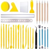 Swpeet Clay Modeling Tool Kit, Ball Pointer Tool, Ceramic Tools, Rubber Tip Pens, Plastic Clay Tools, Clay, Ceramic.