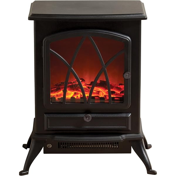 Daewoo Electric Stove Heater, 2000W, Overheat Protection, Variable  Thermostat, 2 Heat Settings, Dimmer Function For Fake Fire Effect, Instant  Heat, Ideal For Small To Medium Sized Rooms, Black : Amazon.co.uk: Home u0026