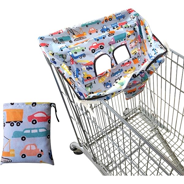 Kaimeilai Copertura 2 In 1 Per Carrello Spesa E Seggiolone - Igienica, Lavabile, Universale Per Bambini