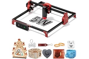 Laser Graviermaschine, Woxcker S2 5W Lasergravur Maschine, 300mm*300mm Geeignet Graviergenauigkeit: 0,05 mm Lasergravur- und Schneidemaschine für Anfänger