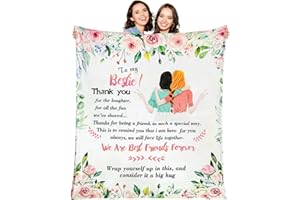VICTERR Friendship Gifts For Women, Throw Blanket, For Women, 50"x60" Soft Flannel Blanket, Bestie Gifts For Women