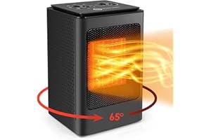 ÖRRNVTE Heizlüfter Energiesparend und Leise, Schnelle Heizung, Tragbare Heizung Elektrische Einstellbare 6 Temperaturstufen Heizlüfter Bad für Schlafzimmer Büro Wohnzimmer