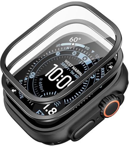 Per Apple Watch Ultra 49mm Mijobs Custodia Per Orologio Con Cornice Ultrasottile Per PC (bianco Trasparente - Foto 13