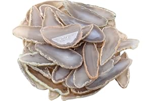 mookaitedecor 10pcs Agate Slices Pendants for Jewellery Making, Geode Slice Crystals and Gemstones for Healing