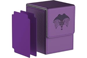 Bheddi Card Deck Box for YGO TCG Cards, with 2 Dividers per Box, Large Size Holds up to 110 Cards(Forbidden One) (Purple)