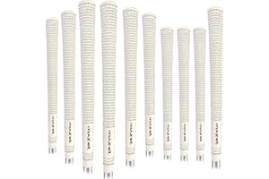 MAZEL Golfschlägergriffe 10 Stück, Golfgriffe Midszie & Standardgröße, rutschfeste Baumwoll-Golfschlägergriffe mit komfortablem weichem Gefühl