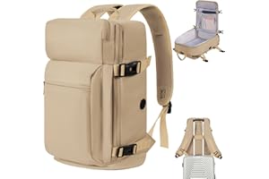 VOESLD Mochila 45x36x20 para Easyjet, Mochila Viaje Cabina Avion Equipaje de Mano Maletas Bolsa Viagem Mochila Hombre Mujer Trabajo Casual Travel Backpack (Marrón)