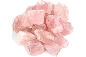 ORIENTREA 500 Gramm Naturbelassene Rosenquarz Rohsteine, Natürlicher Rosenquarz Rohkristall zur Wasseraufbereitung, Heilsteine Wassersteine