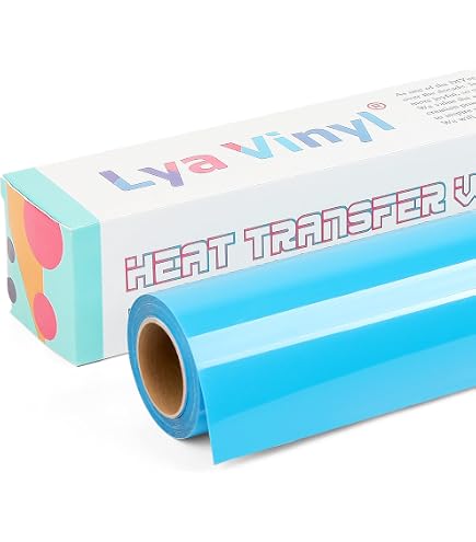IModeur Vinile a trasferimento termico blu – 30.5x152.5 cm (30.5 cmx152.5 cm) ferro su vinile per tessuto, borse e altri tessuti, rotolo in vinile HTV facile da eliminare