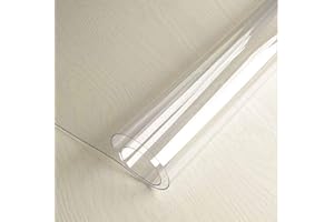 Toptablecloths Transparent PVC 1.5 mm Waterproof Oilproof Table Cover (39.4"x70.9" (100x180 cm))