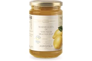 Agrisicilia Marmellata Artigianale di Limoni di Siracusa I.G.P. con Frutta di Alta Qualità, ottima per colazione e merenda vasetto da 360 grammi