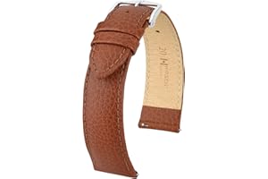 Hirsch Watch bracelet Kansas - real calf leather - Büffel-embossing - for ladies & gentlemen