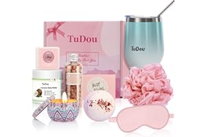 TUDOU Birthday Pamper Gifts for Women, Unique Self Care Package Relaxation Spa Bath Set for Her, Wellbeing Get Well Soon Gifts for Women, Ladies Pamper Hamper Christmas Gifts for Mum, Sister, Friends, Wife