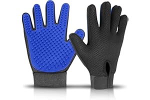 YEAPEAK Guantes de Masaje para Mascotas, Guantes de Aseo para Mascotas, Guante para Mascotas, Adecuado para Gatos, Perros, Caballos, Conejos y Otras Mascotas de Pelo Largo, un par.