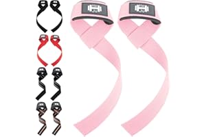 ‎HE-JU He-Ju Zughilfen Krafttraining gepolstert, 2er Set Lifting Straps für Krafttraining, Fitness, Bodybuilding für Männer und Frauen