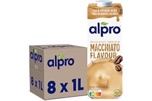 Alpro - Boisson Végétale - Soja Macchiato - 1L - Lot de 8x1L