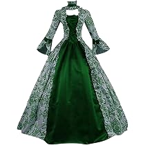 Robe Médiévale Femme Rétro - Style Renaissance, Victorienne, Gothique - Longue, Plissée, Pour Cosplay, Halloween, Carnaval - Grandes Tailles