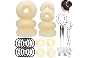 LYJOW 31pcs Donuts Cheveux Ensemble De Bun Maker Chignon Donut Bun Accessoires De Coiffure Chignon Magique Beignet Cheveux Tailles Diverses Bun Chignon Chignon Magique