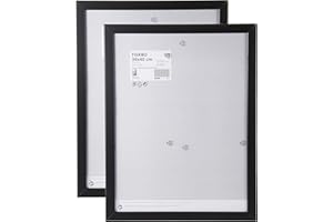 HSD HIMALAYAN SALT DIRECT IKEA Fishbo Bilderrahmen, 30 x 40 cm, Schwarz, 2 Stück, Pappe, Faserplatte, Folie, Polystyrol-Kunststoff, Farbe, Schwarz , 30x40cm