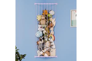 GRANNY SAYS Kuscheltier Aufbewahrung, längenverstellbares Stofftier Aufbewahrung, große Kuscheltier Organizer, rosa Stuffed Animal Storage, plüschtier Netz für Kinderzimmer, Spielzimmer, Schlafzimmer