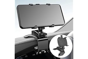 Flaconi Autotelefonhalter, Telefonhalter für Autos, Autozubehör, Armaturenbrett-Telefonhalter, 1400° drehbare Auto-Armaturenbrett-Handyhalterung, Auto-Clip-Halterung für Smartphones von 3 bis 7 Zoll