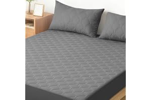 Ystyle Vattentätt Madrassöverdrag 180 x 200 cm, Madrassskydd mot Kvalster och Repor med Resår Runtom, Keps Upp Till 30cm, Hål