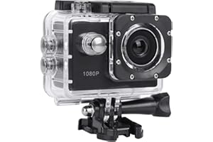 BINDPO Full HD 2.0 Inch Action Camera, 1080P 12MP Sports Camera, Underwater 30m/98ft Waterproof Video Sports Cam with 140 Degree Wide Angle, and Mounting Accessories Kit for Vlogging/Diving/Bicycle/Climbing