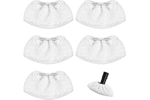 YINGMENGZHIGE 5 Stück Dampfreiniger Mikrofaser Ersatztücher für Kärcher,Weiß Mikrofaser-Set für Kärcher EasyFix SC2 SC3 SC4 SC5 Dampfreiniger,Dampfreiniger Zubehör,Mikrofaser-Tuchset waschbar,Ersatzbezug Tücher
