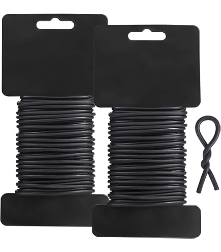 Lot 2 Fils Jardin Vert 2,5 Mm X 20 M - Attaches Souples Pour Plantes, Arbustes Et Vignes