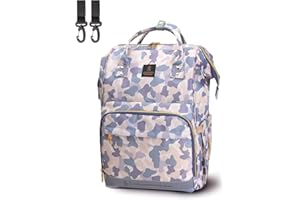 ONTA Wickelrucksack - Baby Rucksack Gross Kapazität Wickeltasche - Wasserdichte Babytasche mit Babyflaschen Kühltasche für Mama Papa - Windel Kids Tasche Unterwegs