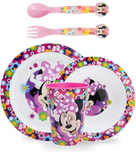 Vaisselle Réutilisable Enfants Licorne - Set Assiettes, Bol, Couverts, Tasse 350ml - Incassable