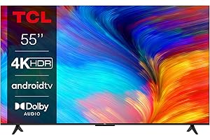 TCL 55P639K 55-inch 4K Smart TV, HDR, Ultra HD, Powered by Android TV, Bezeless design (Freeview Play, Game Master, Dolby Audio, HDR 10 compatible with Google assistant & Alexa)