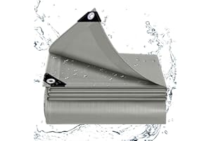 ‎WOLTU WOLTU Abdeckplane wasserdicht 4x4 m Plane mit Ösen 140 g/m² PE Schutzplane Gewebeplane UV-beständig wetterfest reißfest Abdeckung für Gartenmöbel Pool Holz Auto Boot, Grau