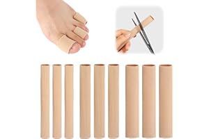 GFUEIGJ 9 Pièces Protection Orteils en Silicone Découpable Bandage de Tube de Protection des Doigts en Gel Doux Manchons D’orteil Protecteurs pour Cors, Ampoules, Callosités, Orteils et Doigts (3 Tailles)