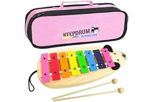 Sonor MG Xylophone Mouse Children's Glockenspiel + Keepdrum Bag Pink