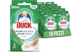 Duck Fresh Stickers - Strisce Adesive Gel Igienizzanti WC, Profumo Lime, Formato Scorta da 10 Confezioni, 30 Strisce