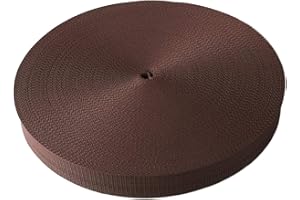 ‎SCHNOSCHI Schnoschi Gurtband Polypropylen 50 Meter lang – viele verschiedene Breiten und Farben 10mm 15mm 20mm 25mm 30mm 40mm 50 mm (dunkelbraun, 25 mm)