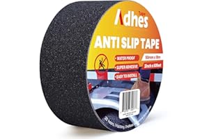 ADHES TAPE PURSUIT OF PERFECTION ADHES 50mm x 18m Nastro Antiscivolo Elevato Grip, Nastro Di Sicurezza Antiscivolo, Nero Autoadesivo Nastro Da Segnalazione Strisce Antiscivolo Per Scale Esterne Interne