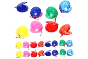 SUPVOX Castagnettes Pour Enfants 24 Pièces Colorées Instruments De Percussion À Main 5.5 Cm Jouets Éducatifs Pour Développer Le Sens Du Rythme Et La Coordination