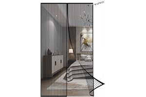 WAFWYY® Magnet Fly Screen Door Protección Contra Insectos, Instalación De Adhesivo De Cortina Magnética Sin Perforación, Cierre Magnético De Mosquitera, Marco Completo, 80x210 Cm