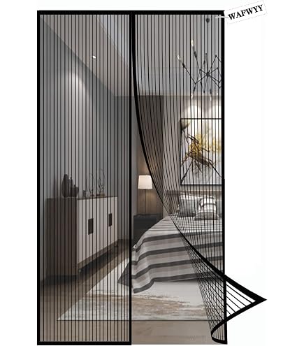 Magnet Fliegengitter Tür 215x245 Cm – Insektenschutz Für Balkon & Terrasse, Selbstklebend, Grau