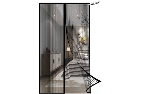 WAFWYY® Magnet Fly Screen Door Protección Contra Insectos, Instalación De Adhesivo De Cortina Magnética Sin Perforación, Cierre Magnético De Mosquitera, Marco Completo, 80x210 Cm