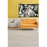 Pelangi Siyah Beyaz Picasso Leke Tutmaz Kadife Kumaş Duvar &Ouml;rt&uuml;s&uuml; Duvar Halısı Tapestry YWLL392, 70 x 100