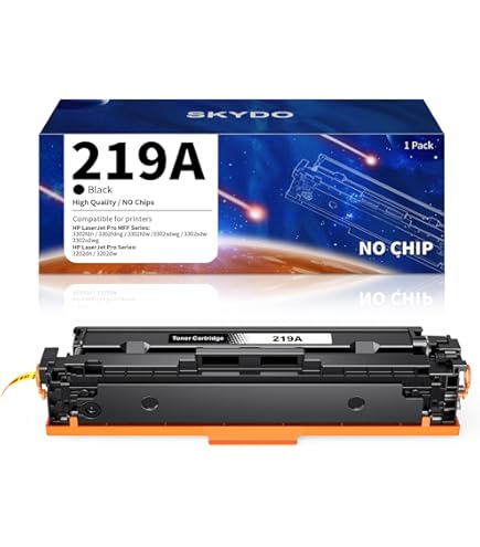 ABC Lot De 4 Toners Compatibles Avec HP 219A (avec Puce) Pour HP Color Laserjet Pro 3202dn 3202dw MFP 3302fdn 3302fdng 3302fdwg 3302sdwg