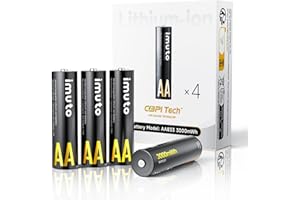imuto 4 batterie AA ricaricabili al litio 1,5 V (3000-IMU4AA)