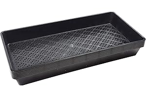 ‎BEGRIT BeGrit Pflanzschalen 6 Stücke Pflanzwanne Anzuchtschalen Kunststoff 54cm x 28cm x 5cm Gewächshaus Wanne mit Netzboden für Pflanzen Anzuchten Samen Stecklinge Bonsai Innen