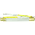 Metrica 23160 Metro, 2m, Decimali Rossi, Bianco/Giallo