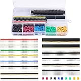 WayinTop Pin Headers Socket Connectors and Jumper Caps Assortment Kit, 300pcs 2.54mm Computer Jumper Caps + 35pcs PCB Board 4
